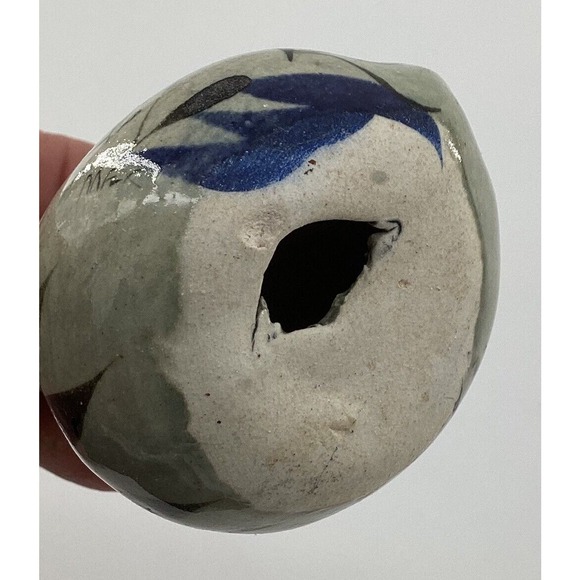 Mexican Tonala Folk Art Pottery Hand Painted Toucan Bird Figurine 3" - Picture 4 of 5